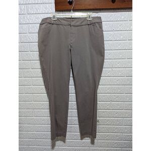 INC International Concepts Women's Gray Straight-Leg Mid-Rise Khakis Pants Size